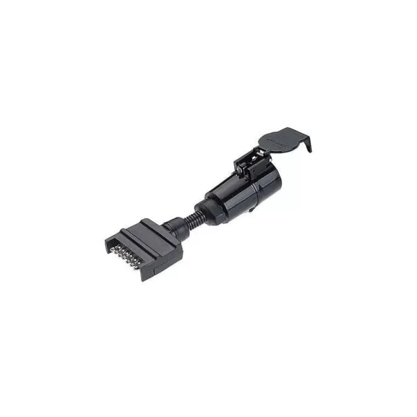 7 Pin Flat Socket On Car To 7 Pin Large Round Plug